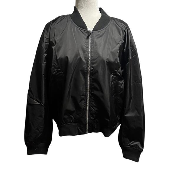 New with Tags Athleta Flex Bomber Jacket Black – XL/T (Tall) Water Repellent - Picture 2 of 7